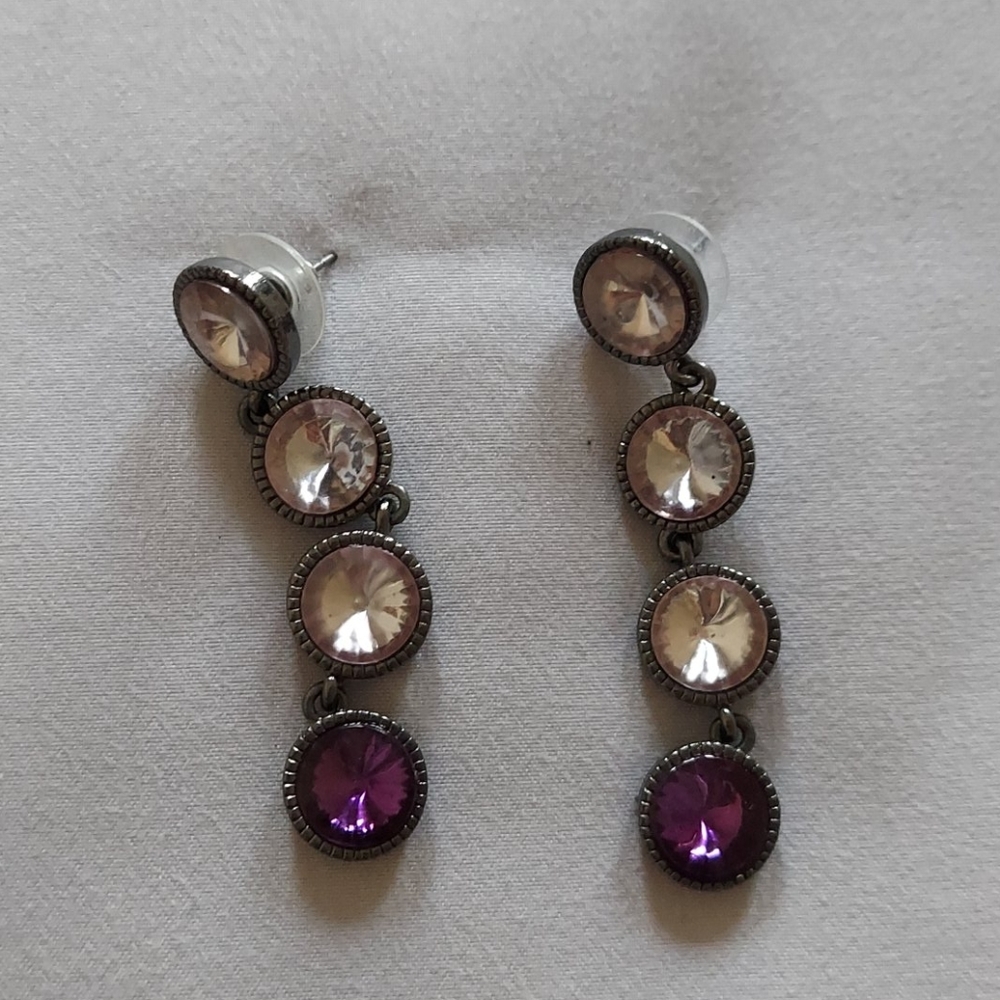 Beautiful Purple Drop Earrings